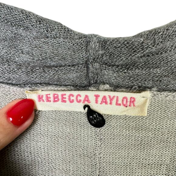 Rebecca Taylor Two Tone Gray Alpaca Wool Blend Cowl Neck Long Sleeve Sweater - Picture 10 of 12